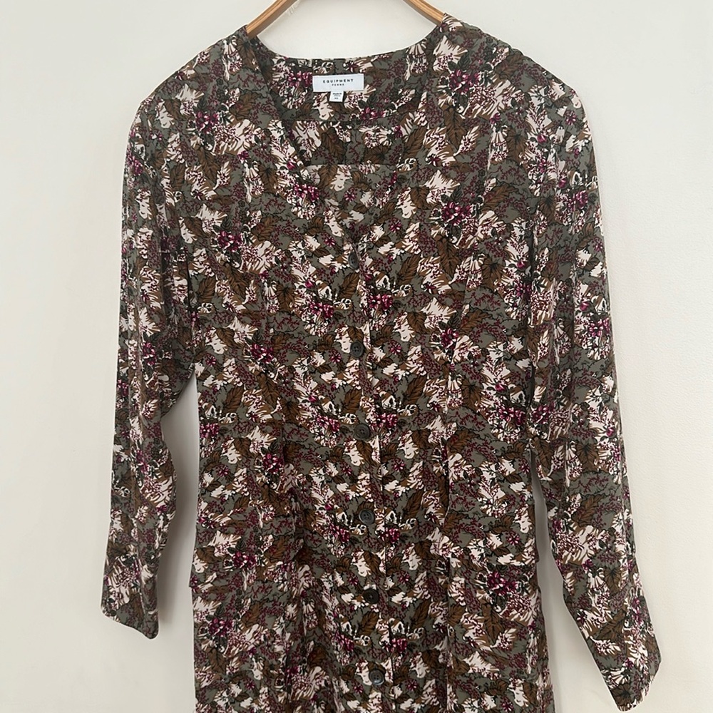 Equipment button down floral dress.
